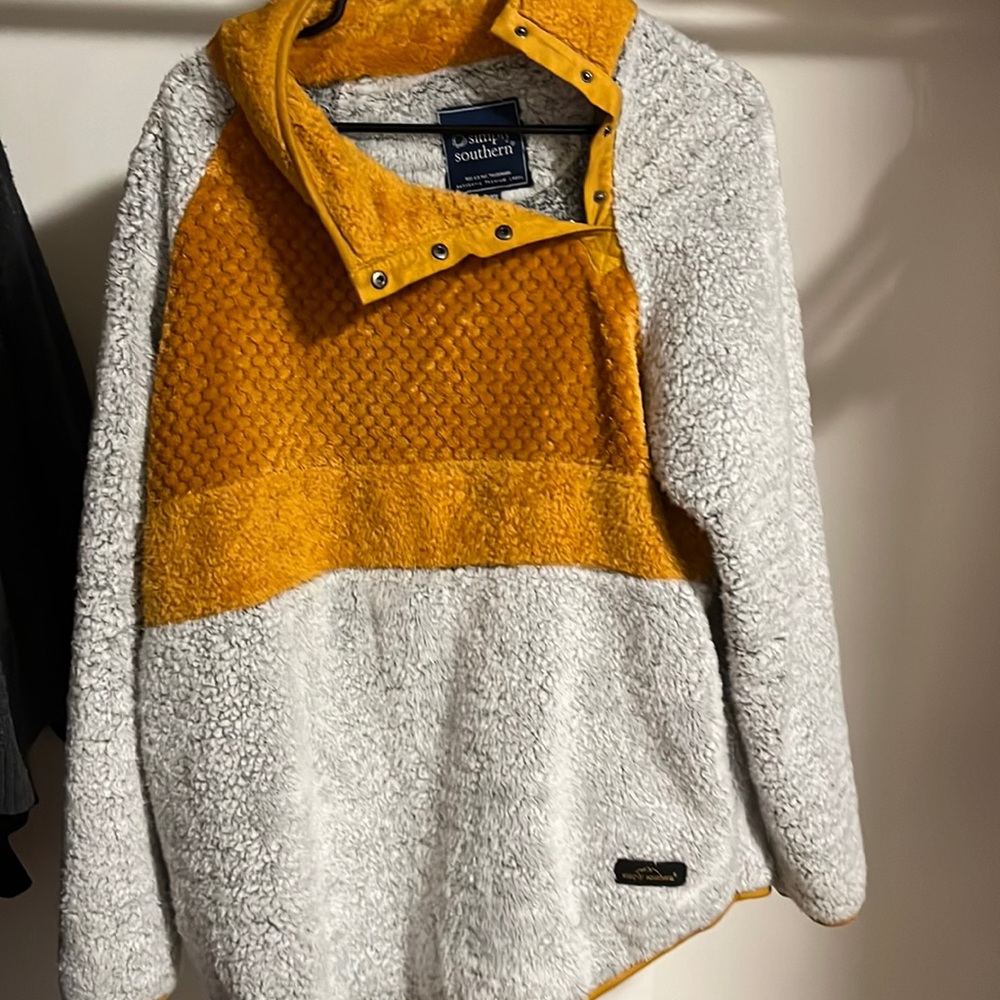 Simple Southern Gray and Golden Yellow Pullover